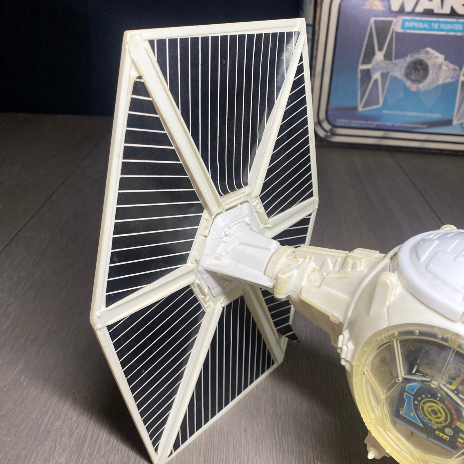 Vintage 1978 Star Wars Imperial Tie Fighter Complete Box and Instructions - Lights Work!