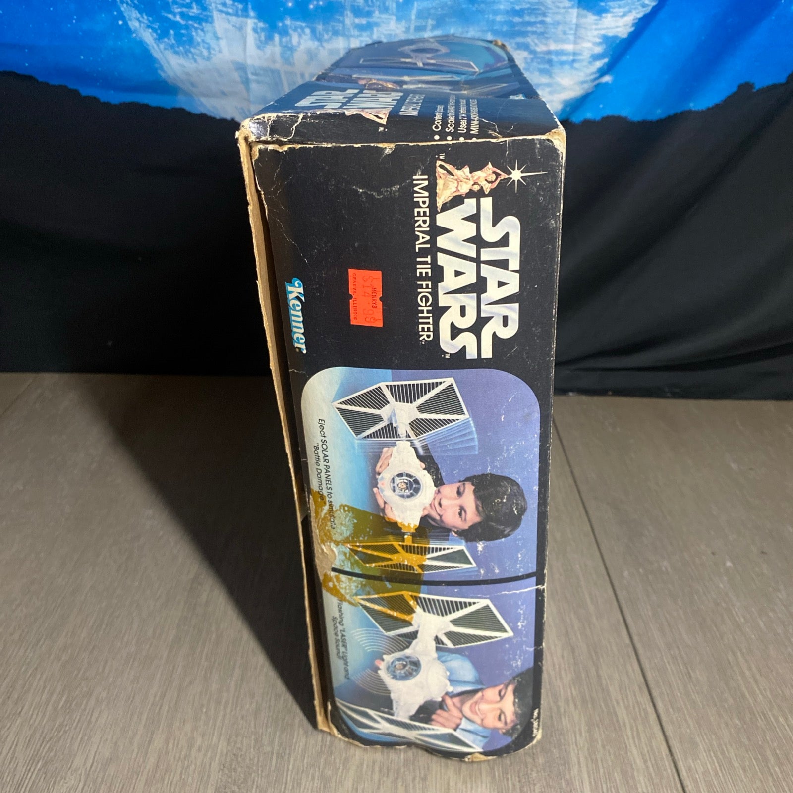 Vintage 1978 Star Wars Imperial Tie Fighter Complete Box and Instructions - Lights Work!